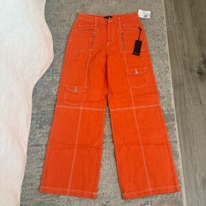 Forever 21 Orange Straight Leg Pants